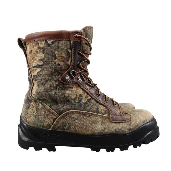 Danner Boots Mens 7 Combat Hunting Waterproof 600g Insulated Camo Outdoor Retro - Picture 2 of 16